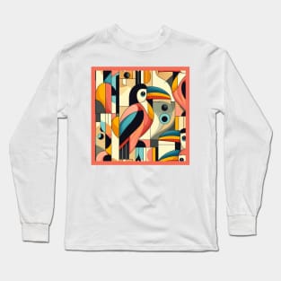 Geometric toucan birds Long Sleeve T-Shirt